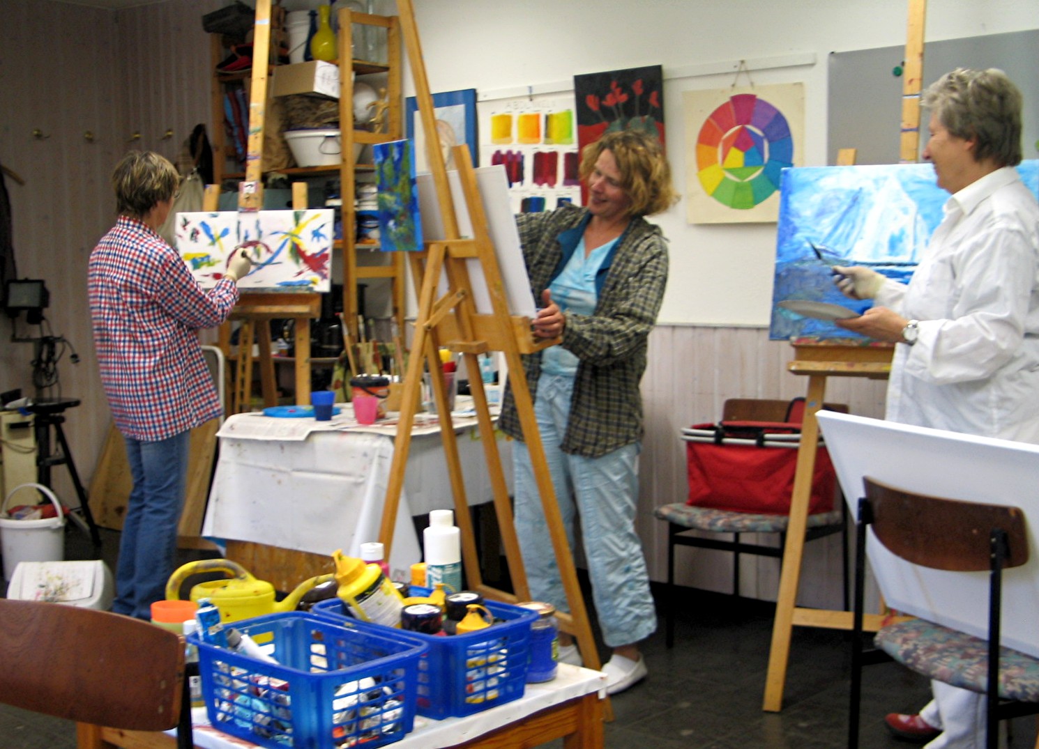Schüler in der Malschule